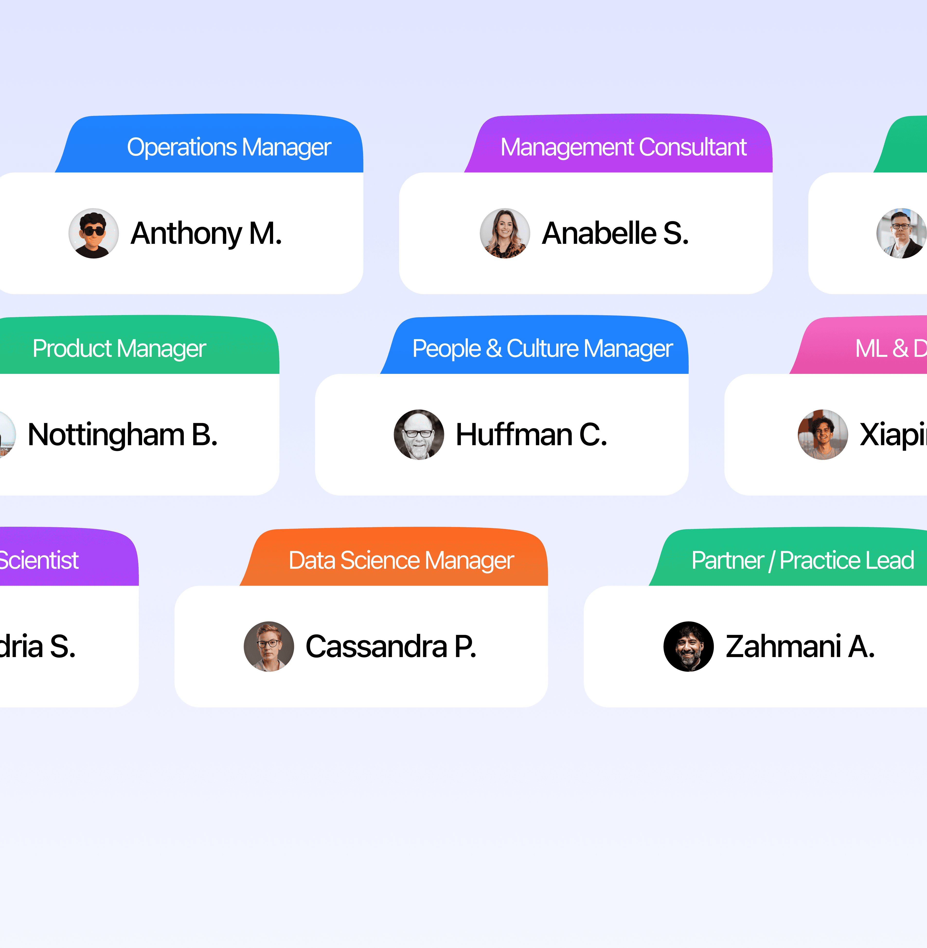 Four task cards marked as complete