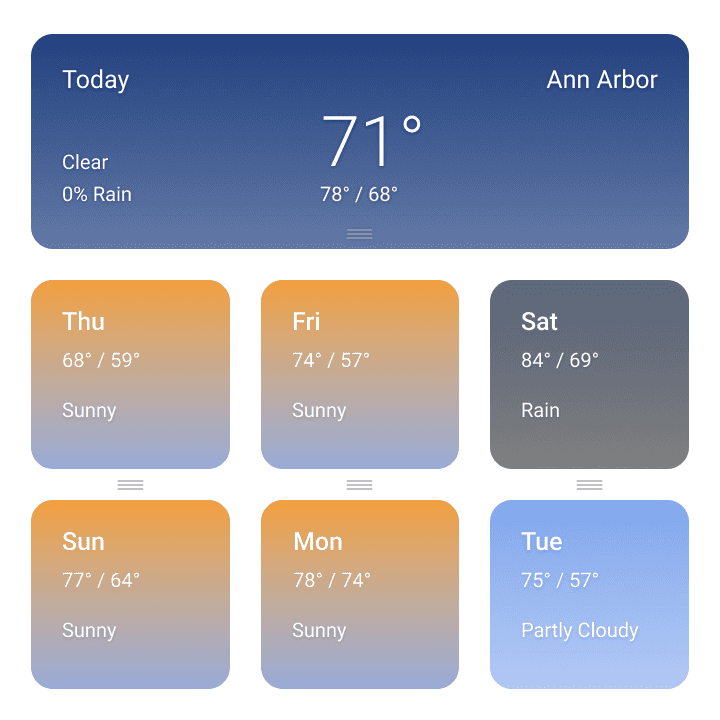 Weather Interface - My Dao Designer Portfolio