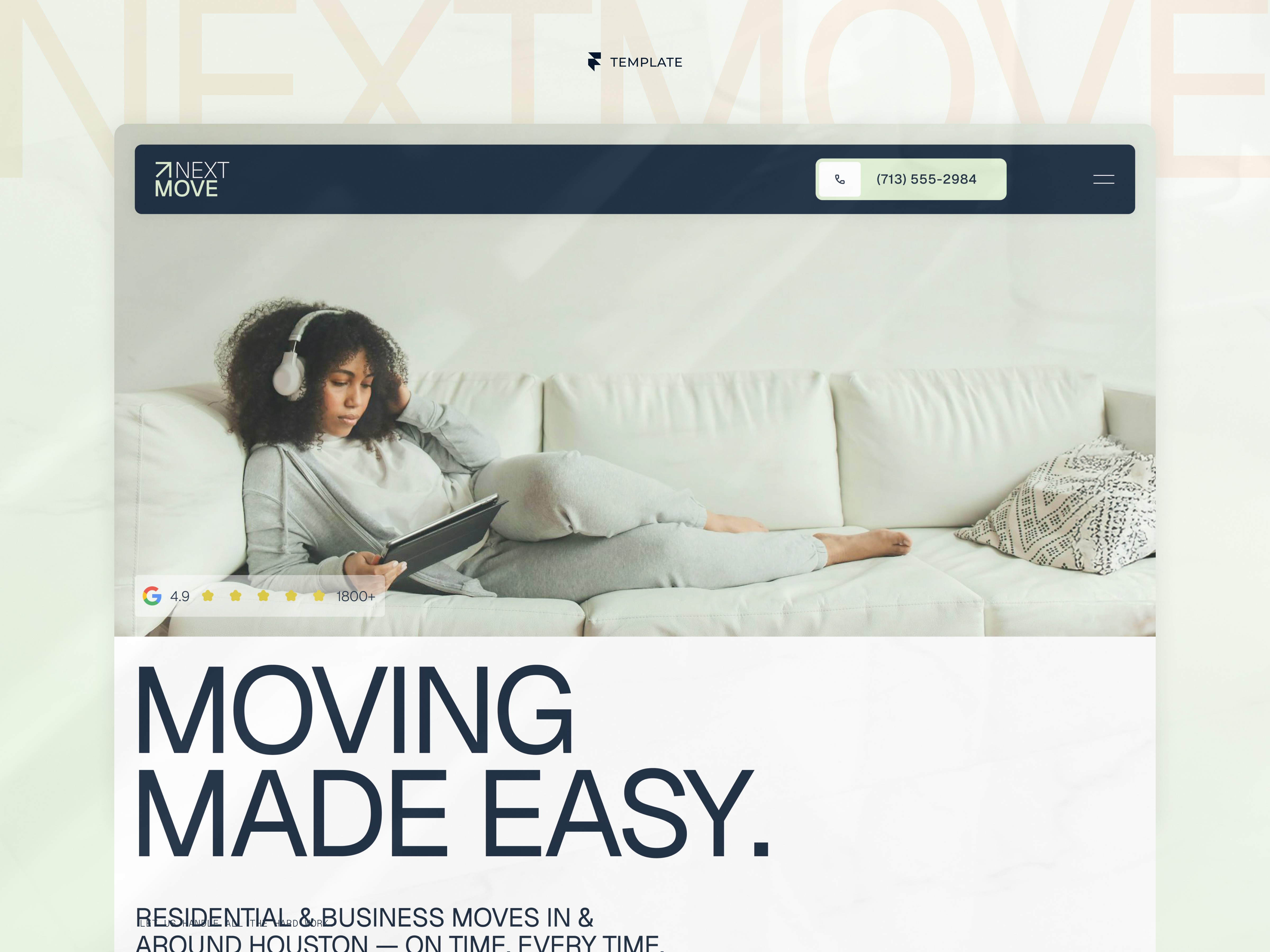 Moving Company Framer Template