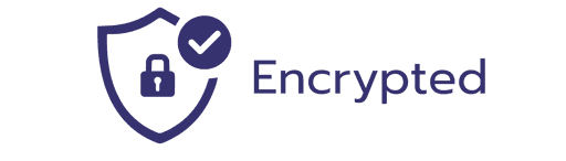 Icon with shield and a lock with encrypted typed in