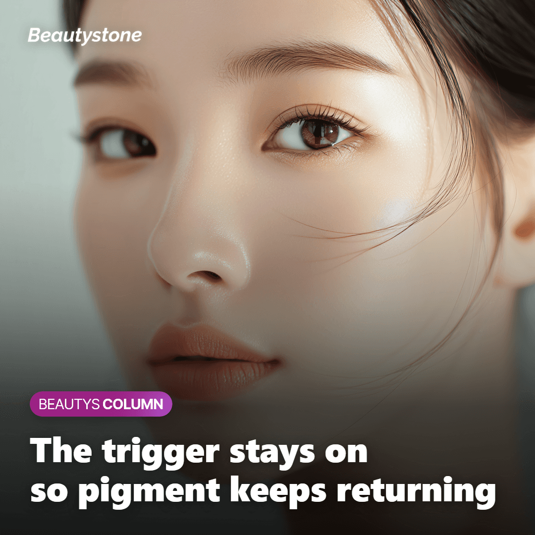 Illustration of how hormones drive pigment production in the skin