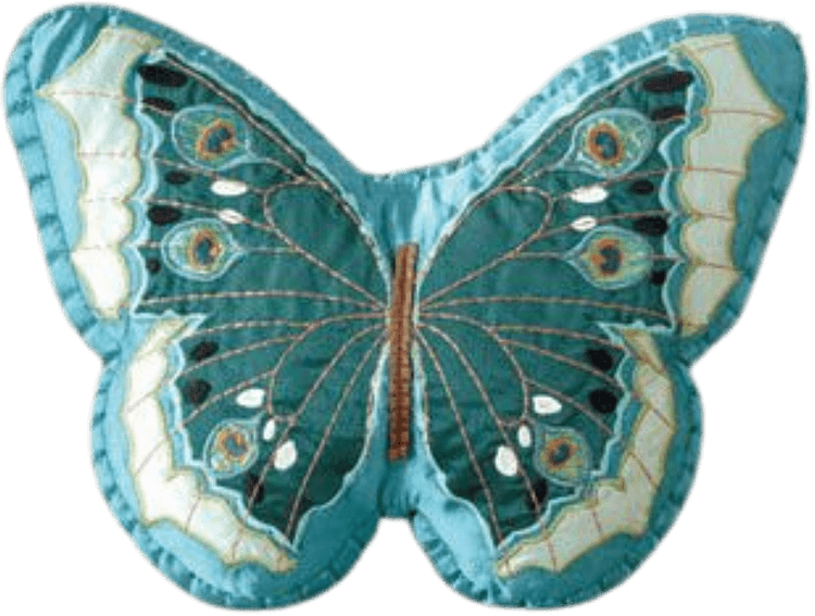 Butterfly-shaped pillow representing the Transformation stage — clarity, change and growth in GUFR approach.