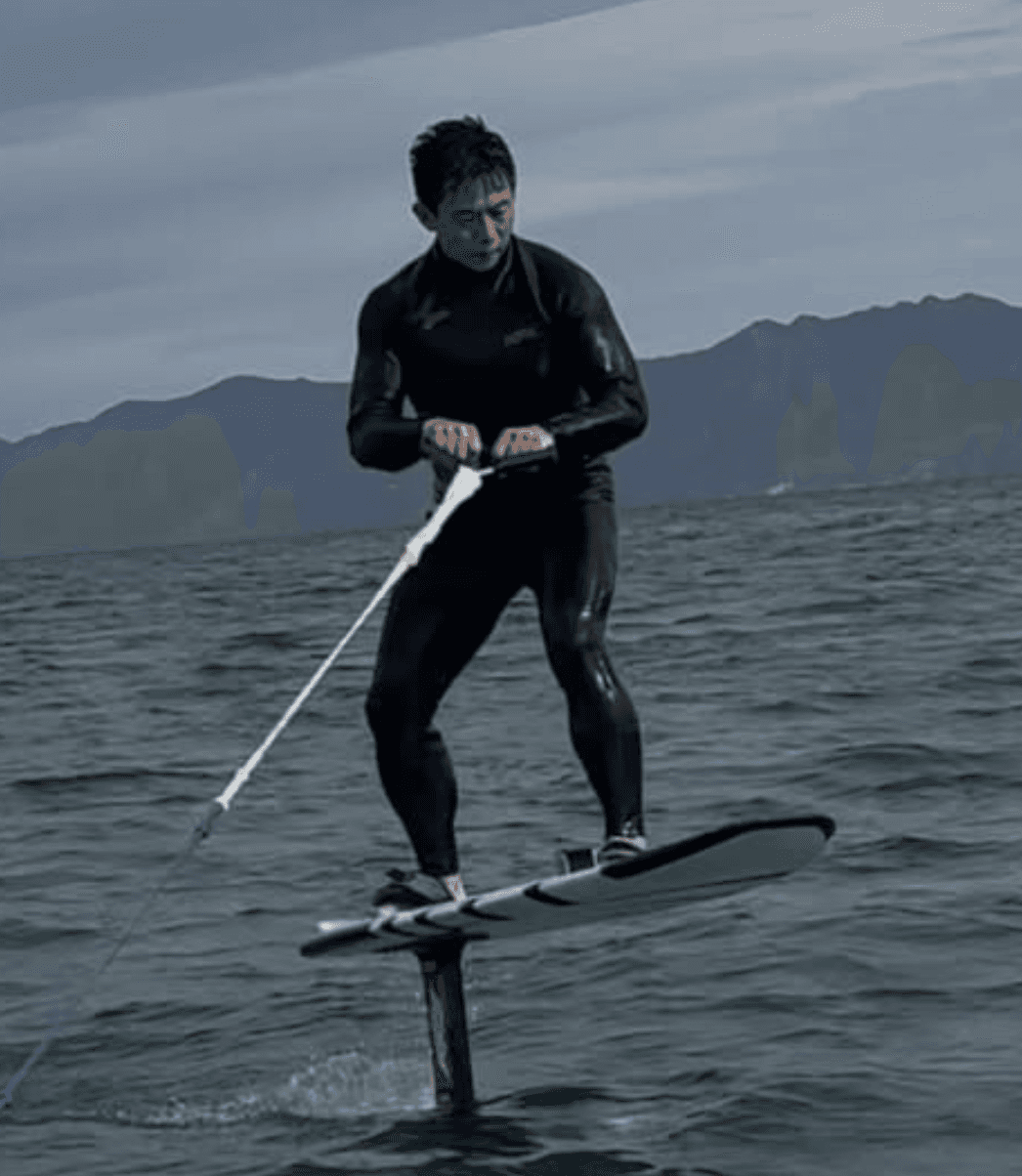 A man surfing