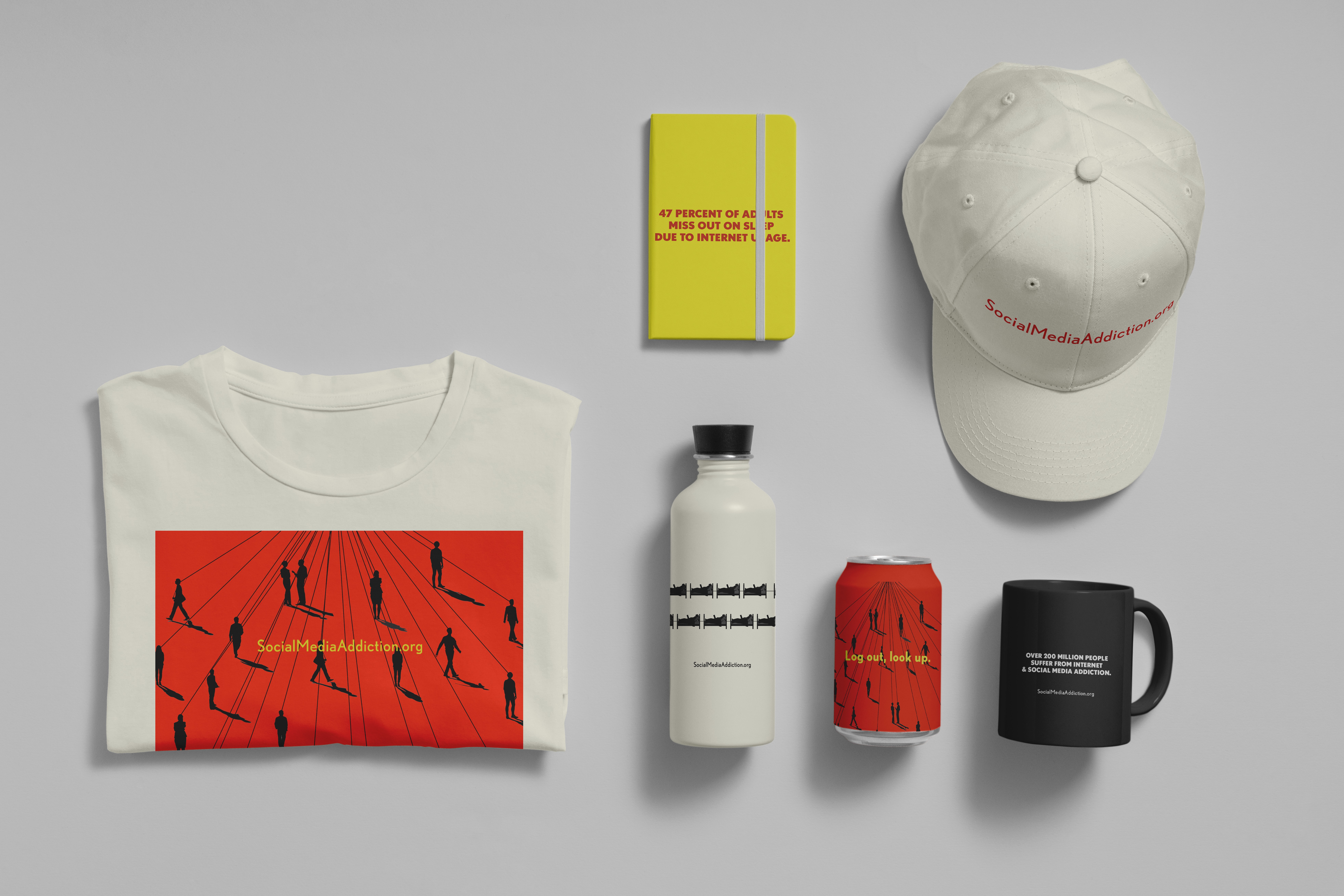 Vertical coffee can mockup with clean monochrome label design