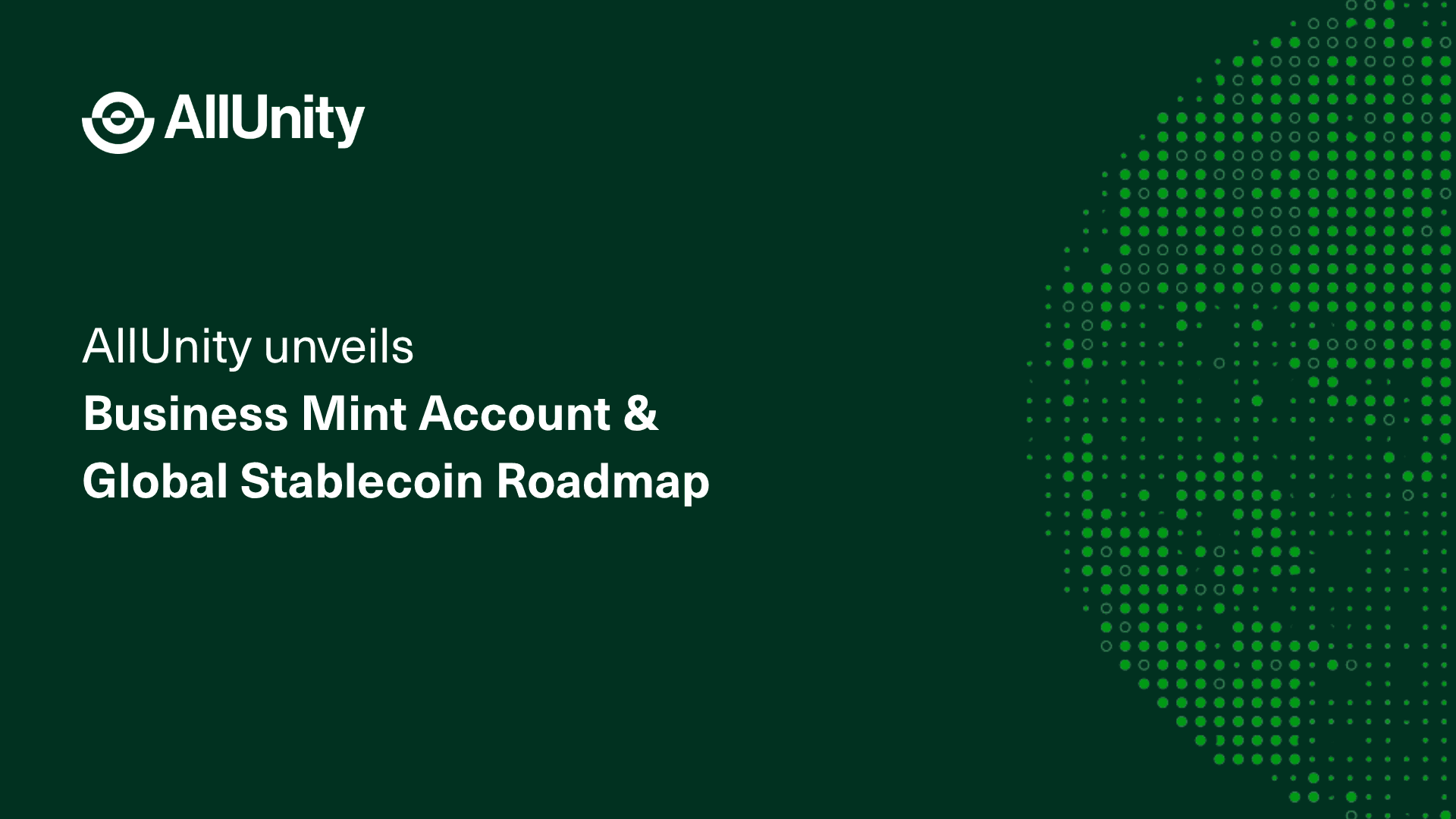AllUnity unveils its business mint account and global stablecoin roadmap