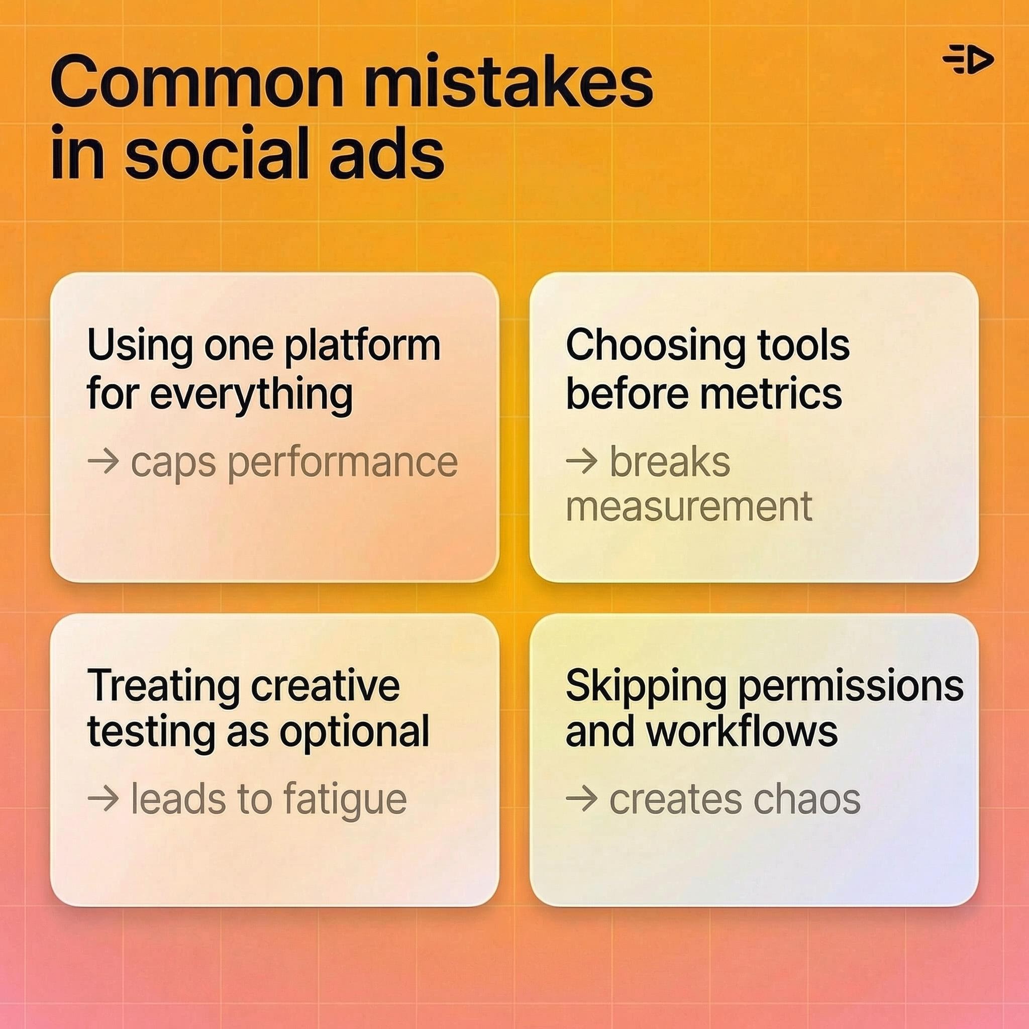 Common Mistakes in Social ads