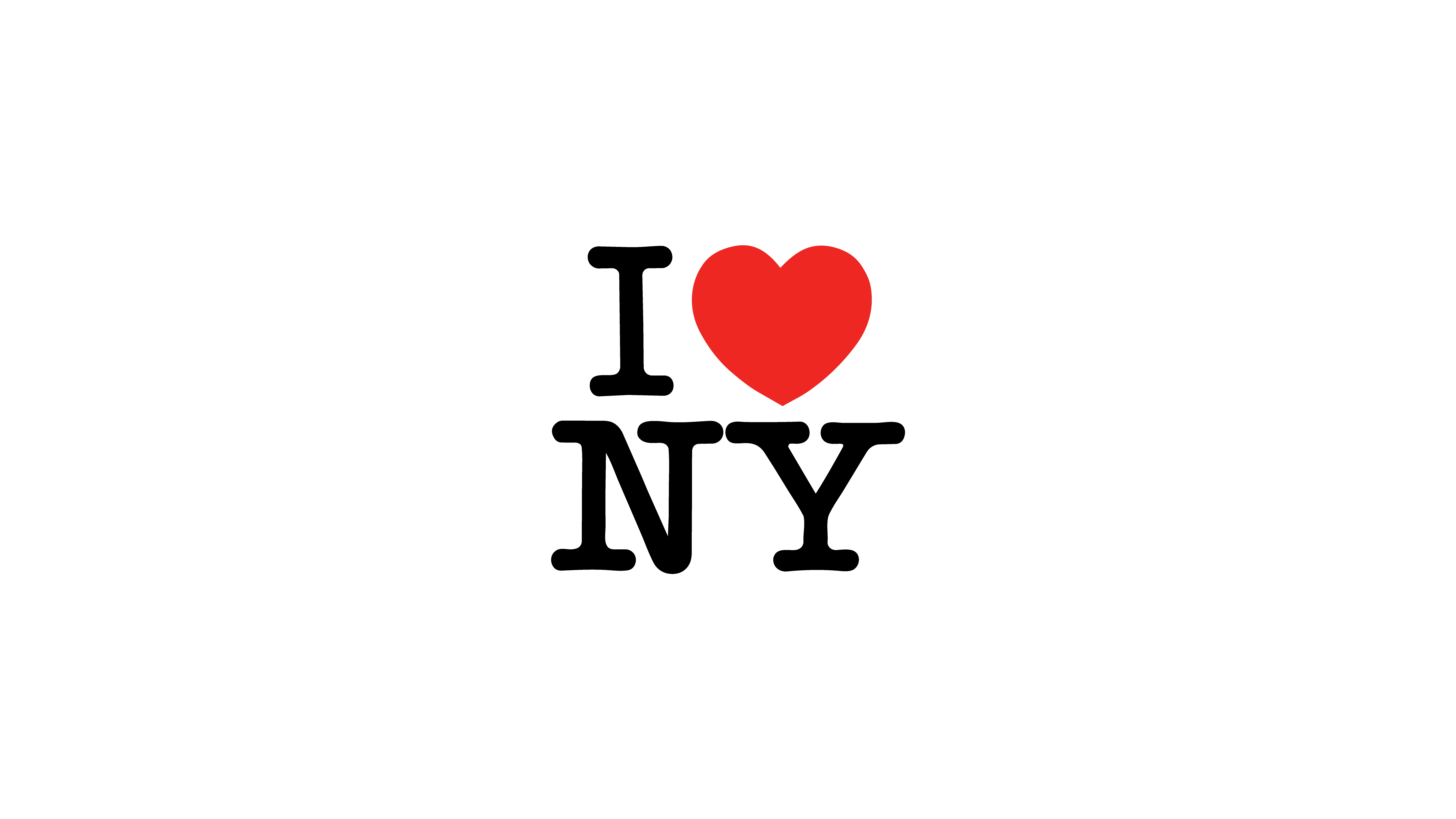 I love NY logo set in American Typewriter slab serif typeface with a red heart symbol.