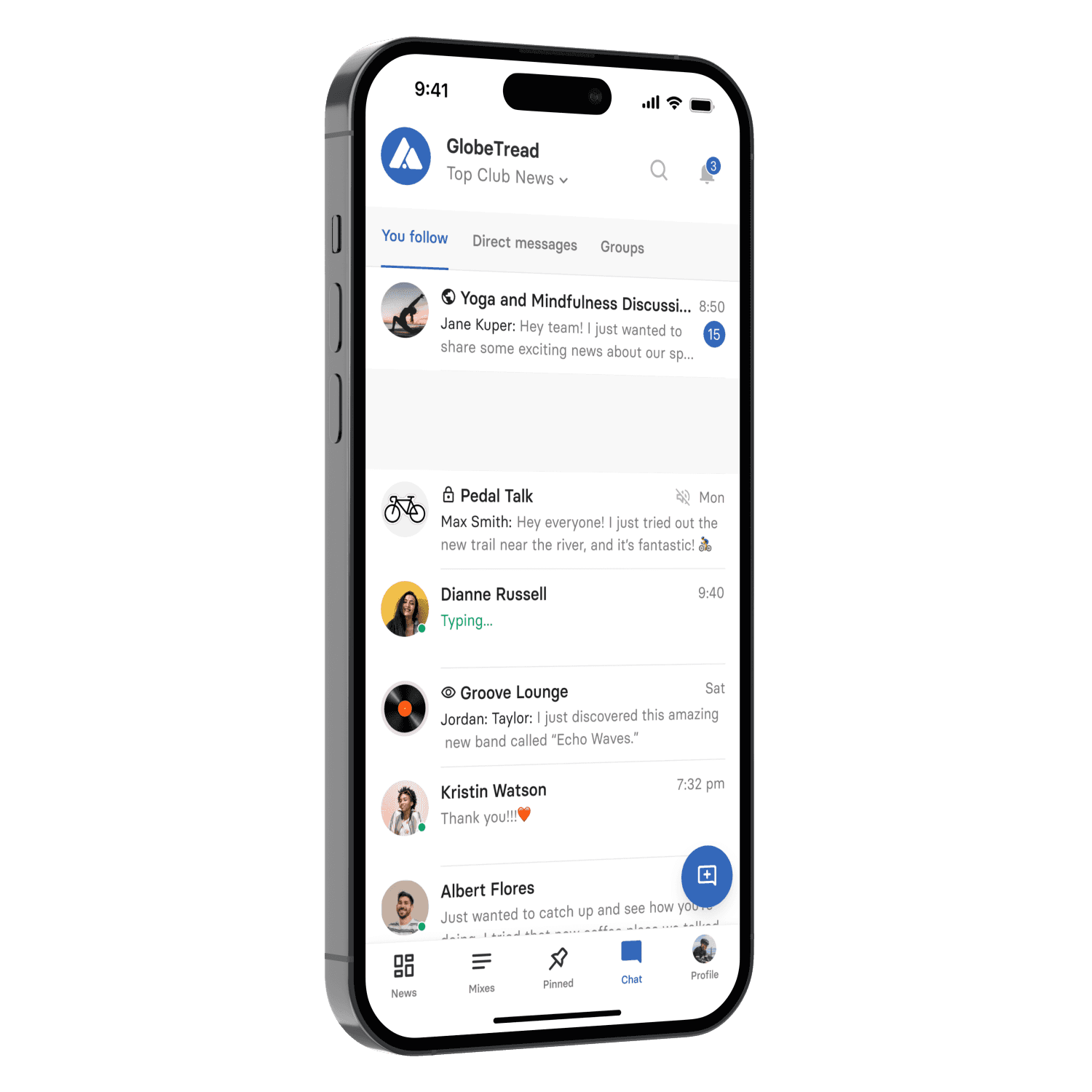 tchop™ chat feature allows seamless team communication, enabling direct messages, group chats, and real-time discussions for better collaboration.