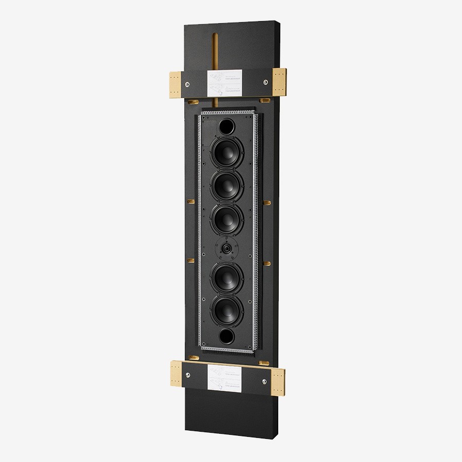 In-wall speaker array with six drivers