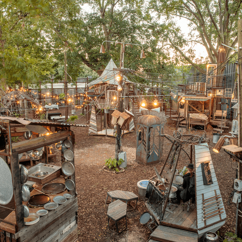 Beautiful picture of the Music Box Village in the Bywater in New Orleans