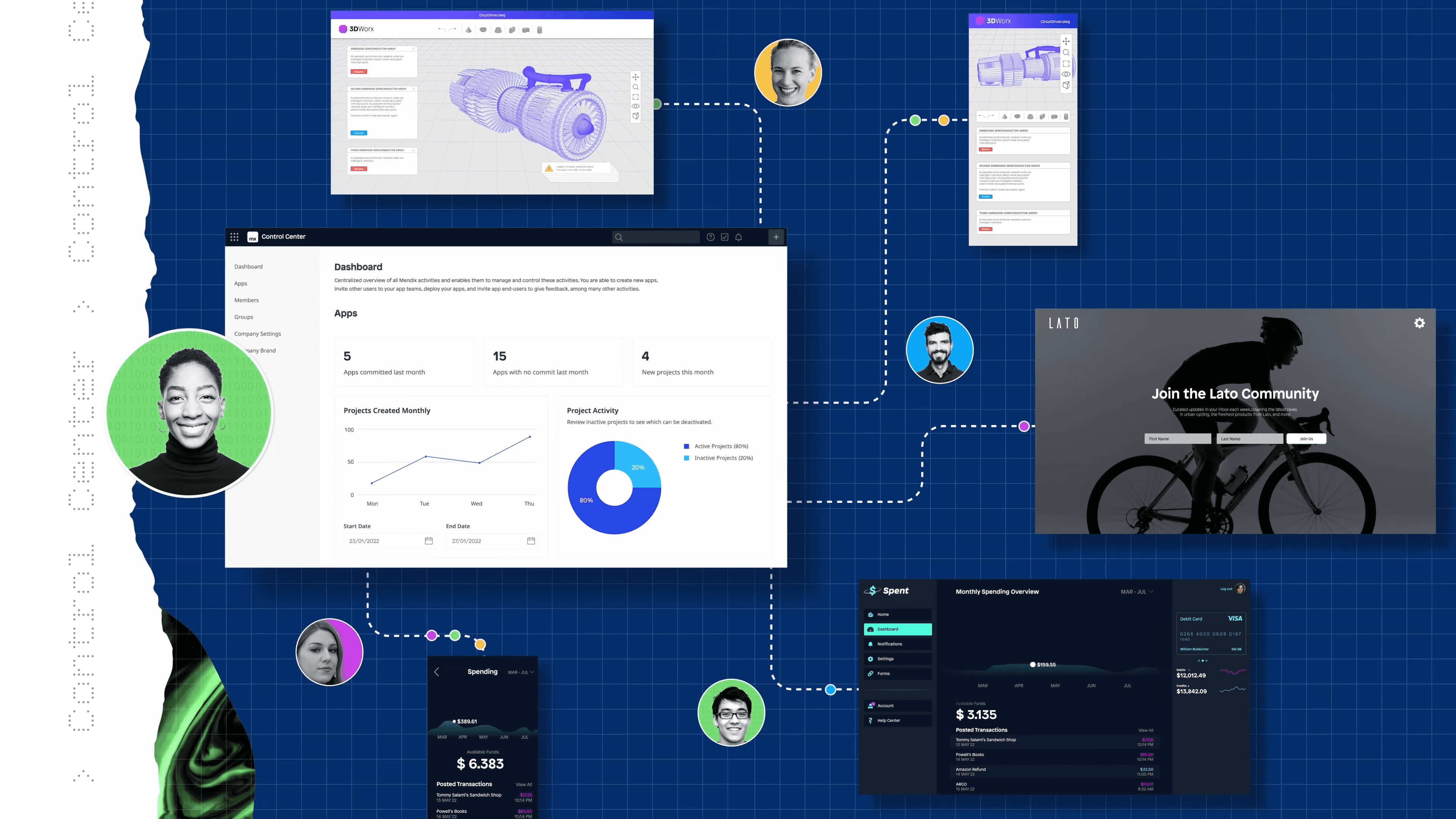 Data feed of different MX built apps to the dashboard