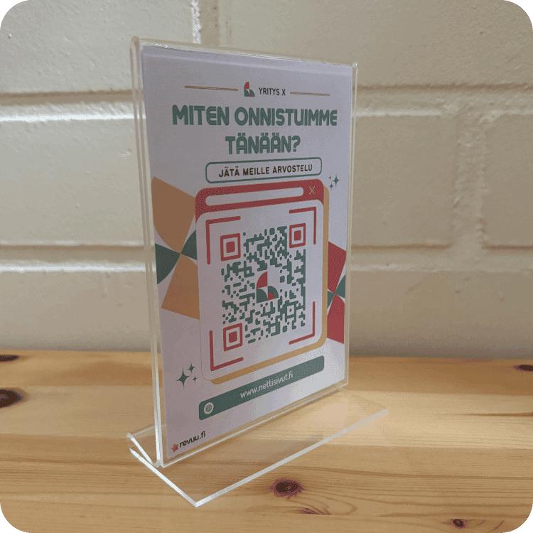 Revuu Akryylinen T-ständi