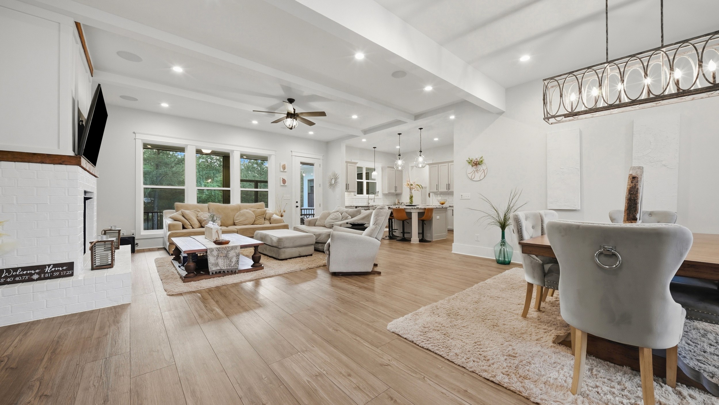 Open living and dining