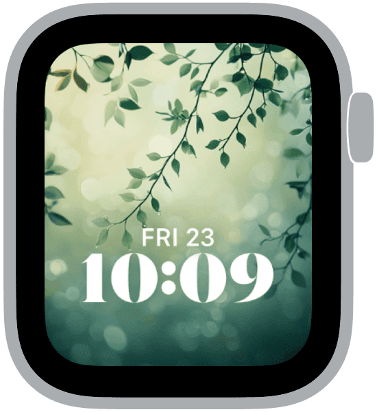 an apple watch face from the morning dew collection