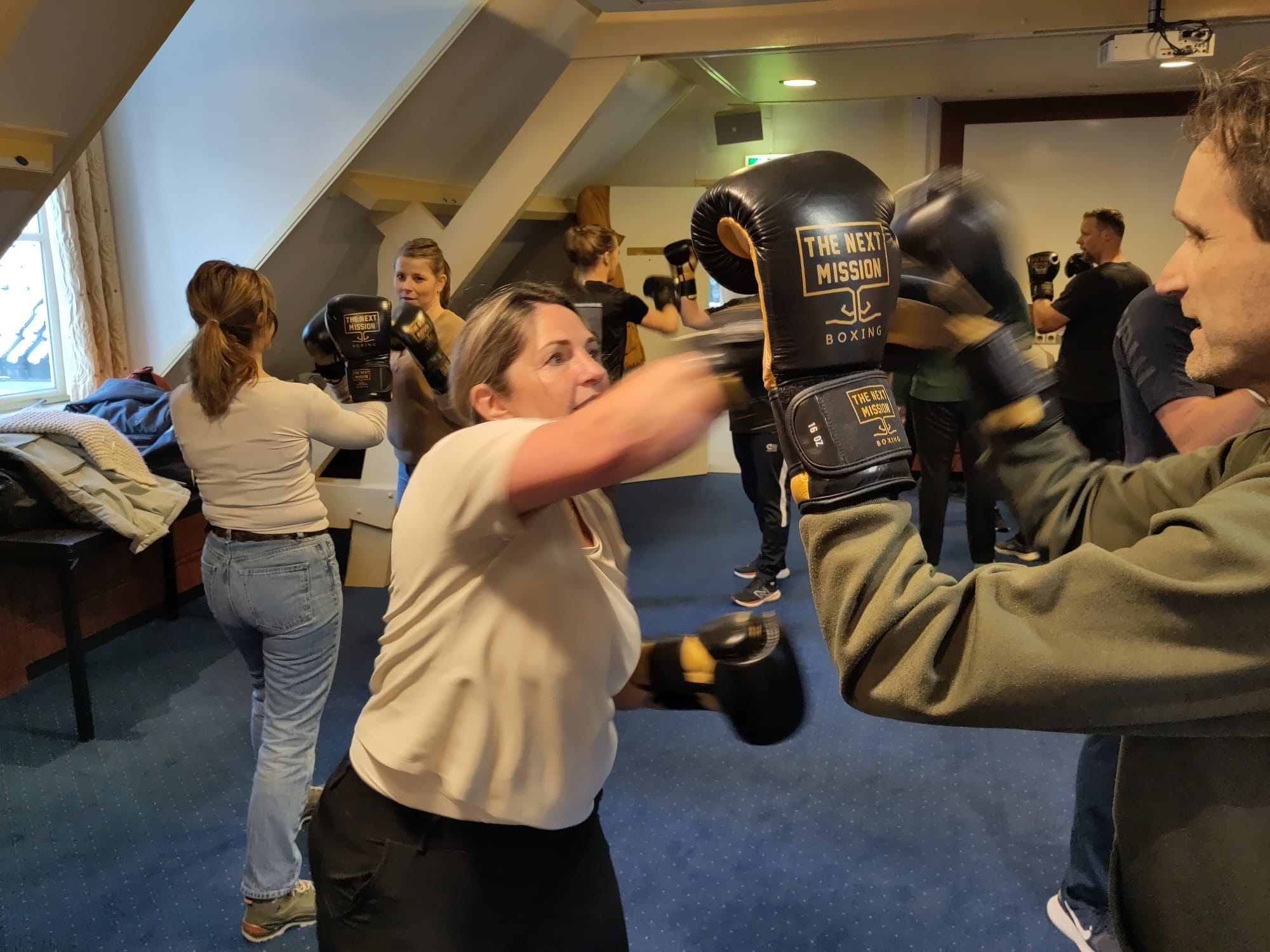 Mensen aan het boksen