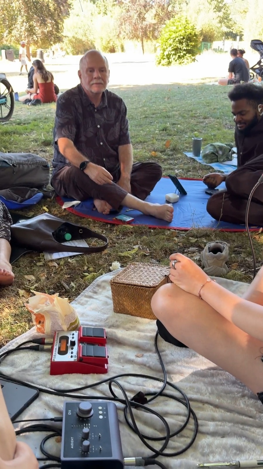 Outdoor gathering at Unplug: The Sound of Sleeping
