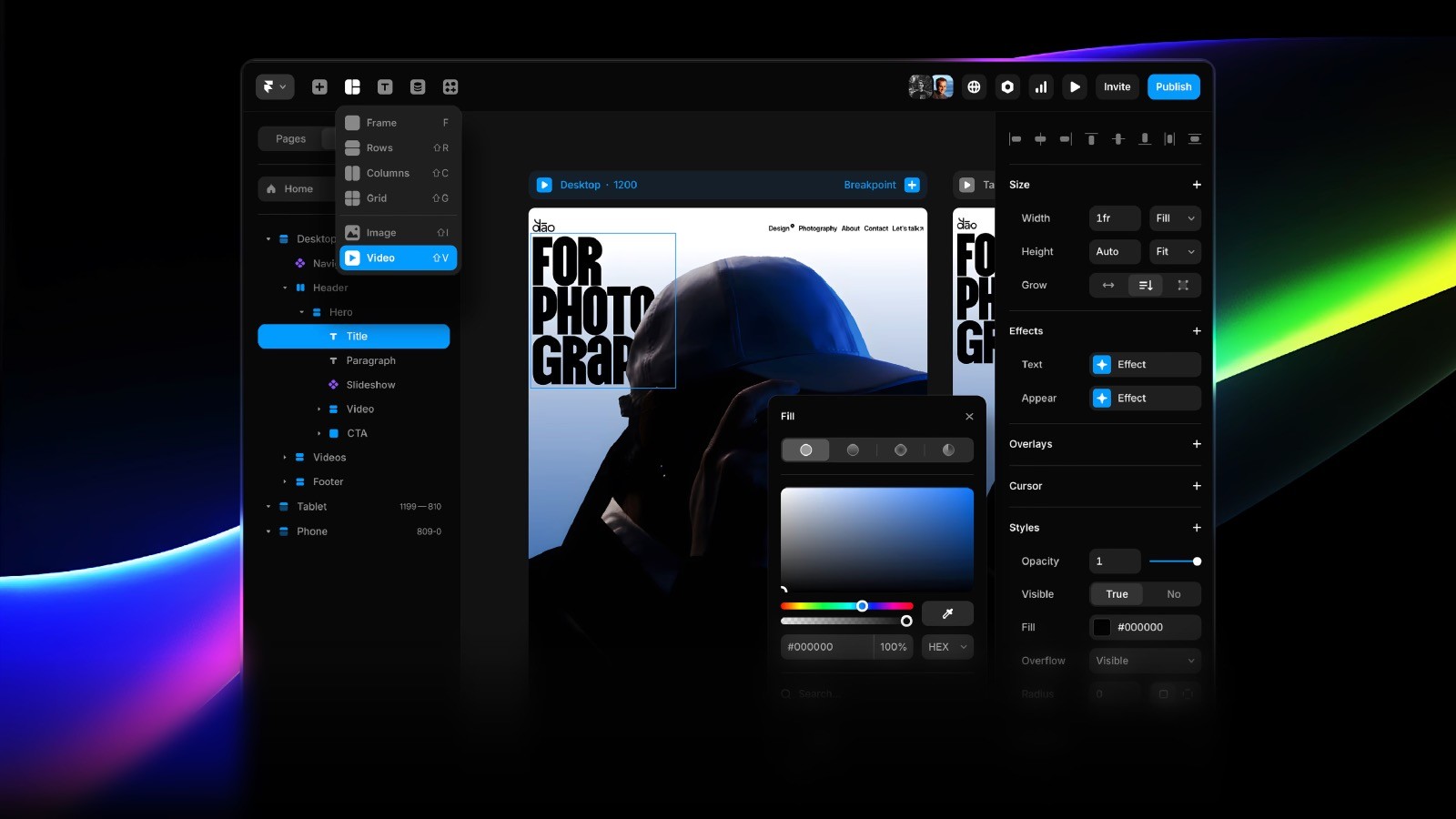 Framer logo and Wordpress logo