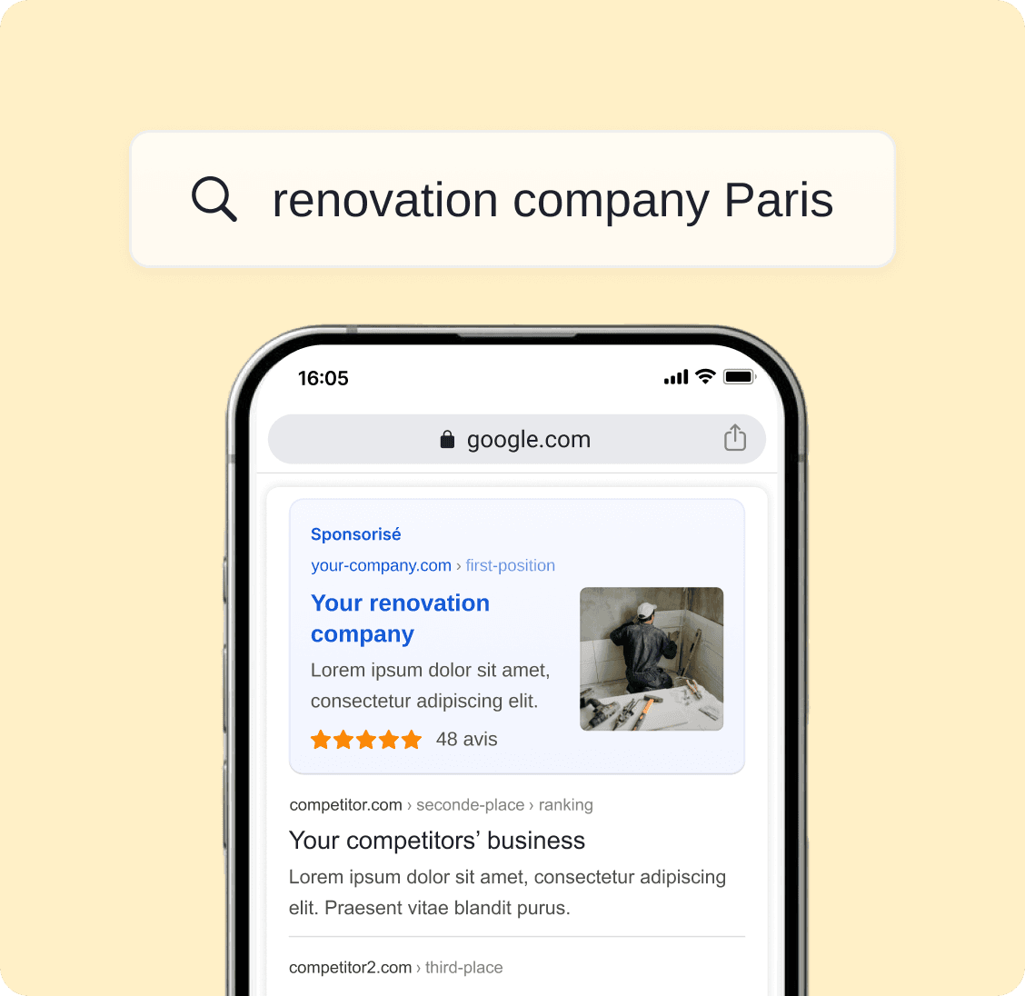 recherche google service professionnel