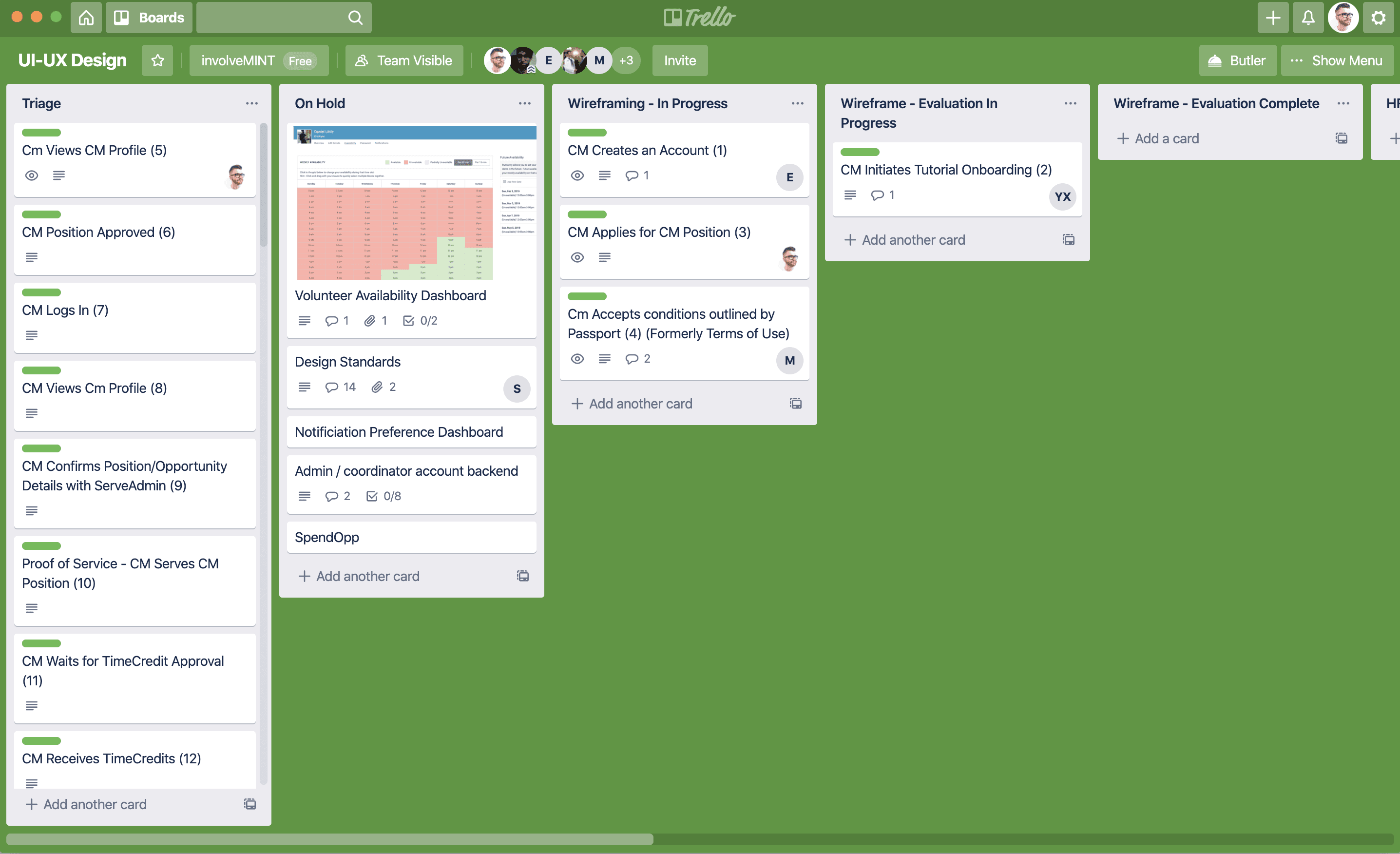 An early mapping of data describing the journey users take when creating an account.