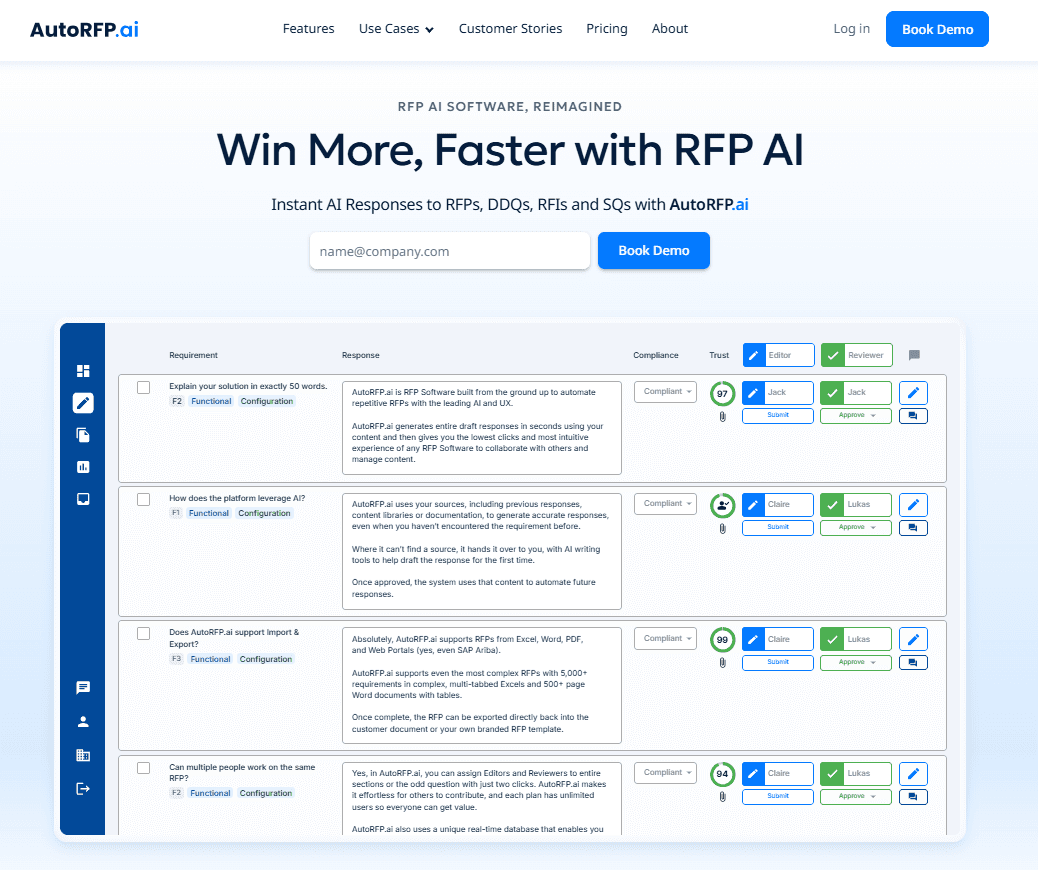 AutoRFP features 