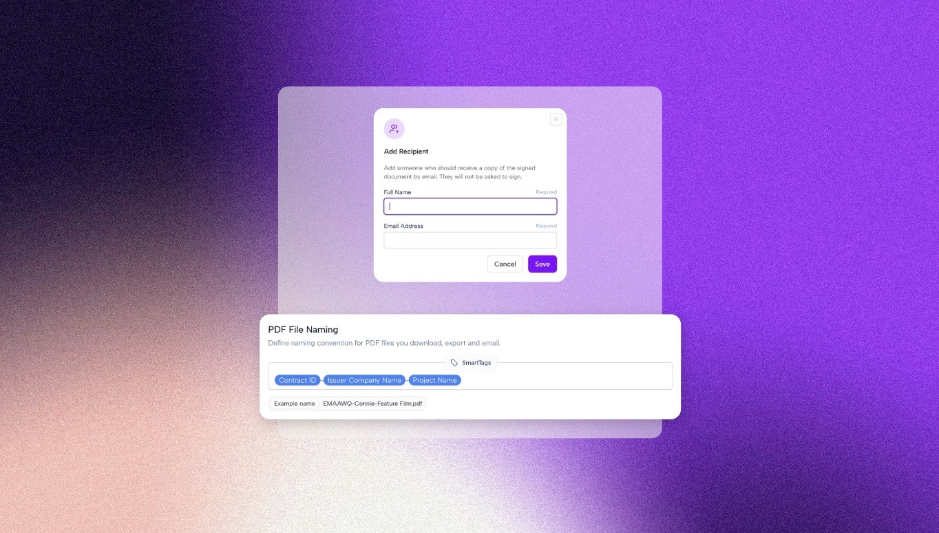Two new features in Connie's interface.