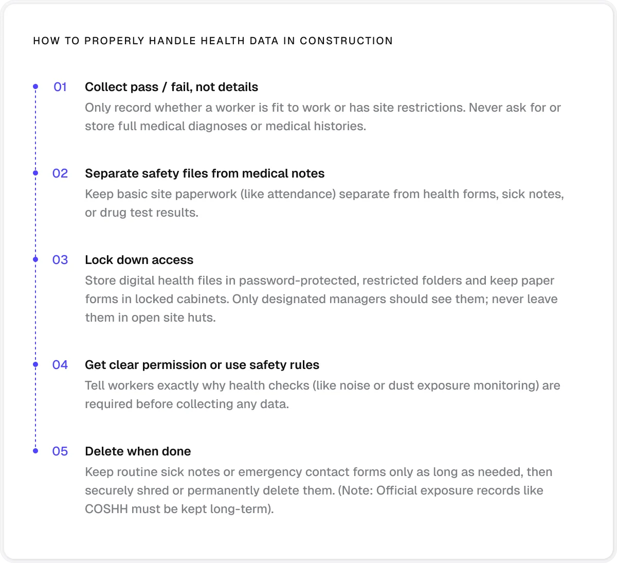 how to handle health data