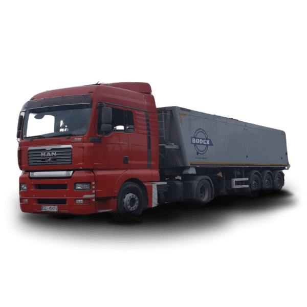 Ciężarówka używana w kursach prawa jazdy kategorii C i C+E w CKZ Cypcer.