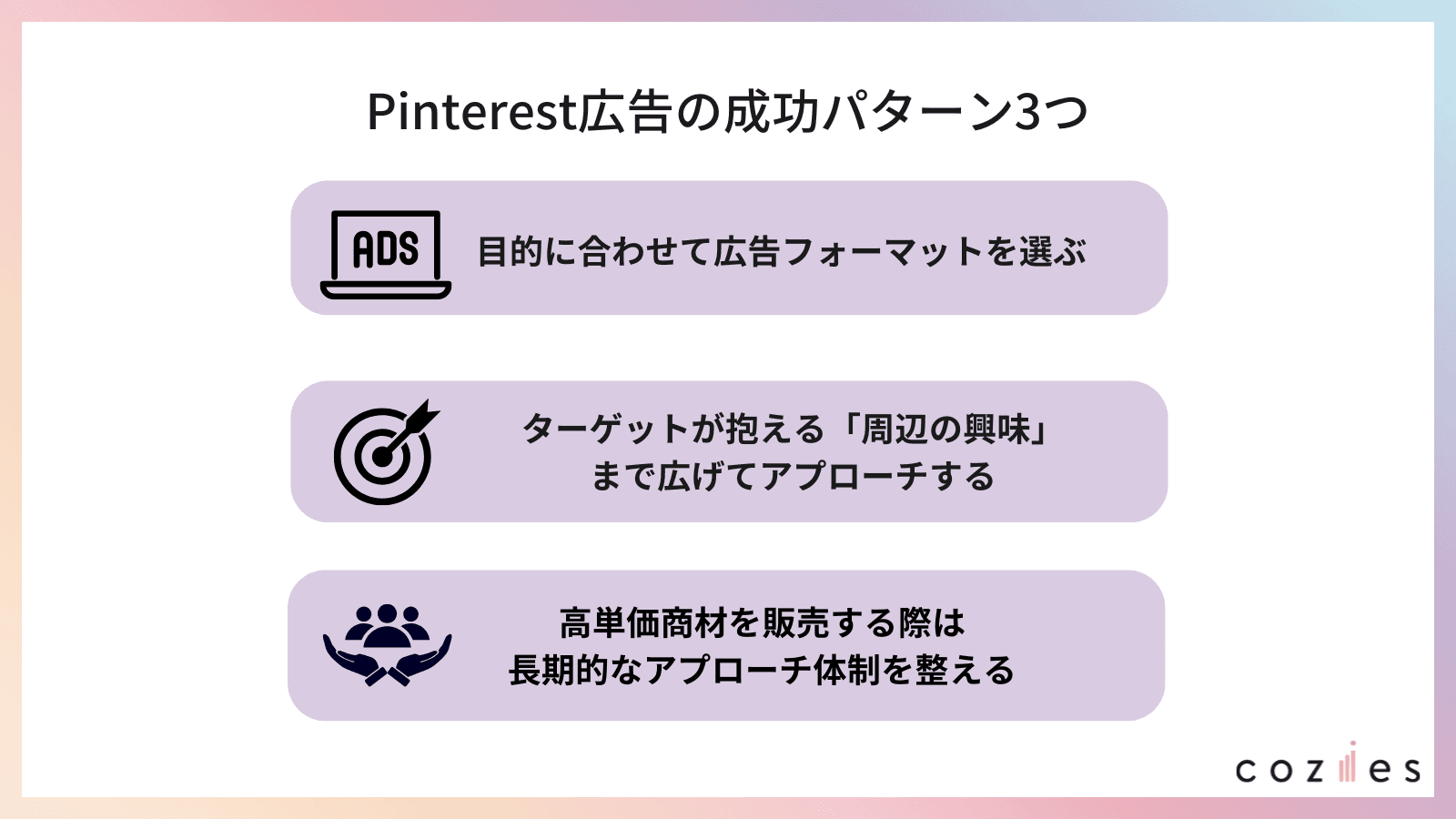 Pinterest広告の成功パターン3つ