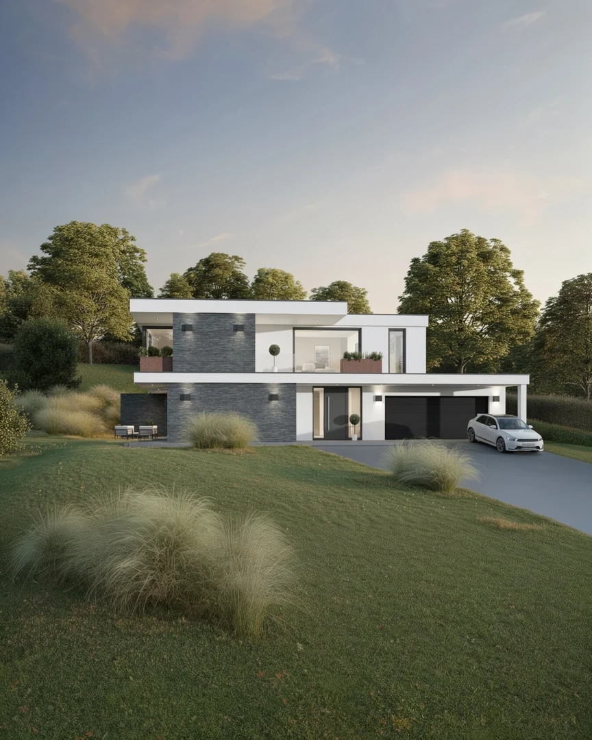 Villa S von vorne links