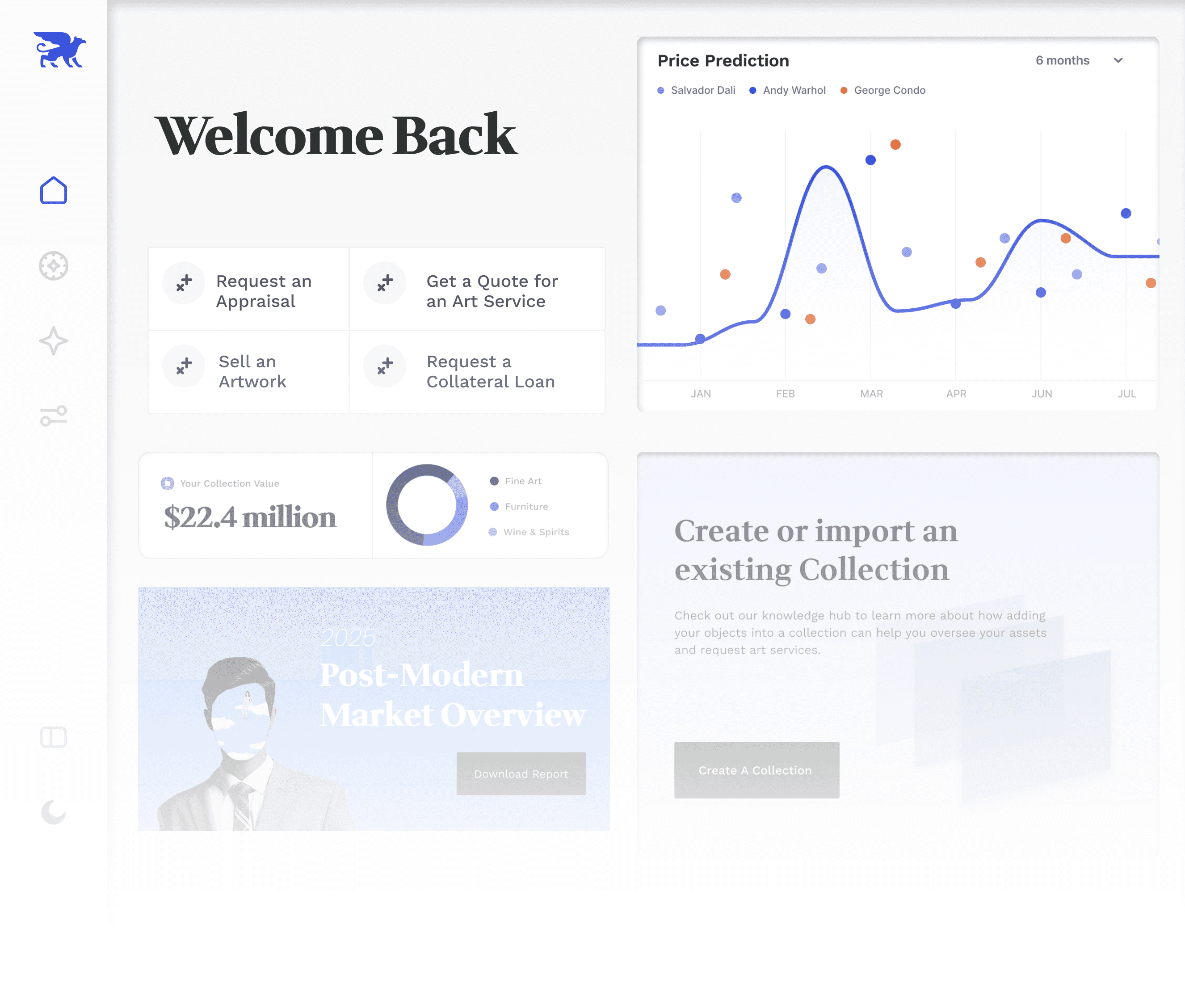 Clario dashboard showing balance, daily spending limit, savings plans, and real-time expense tracking in a modern interface.