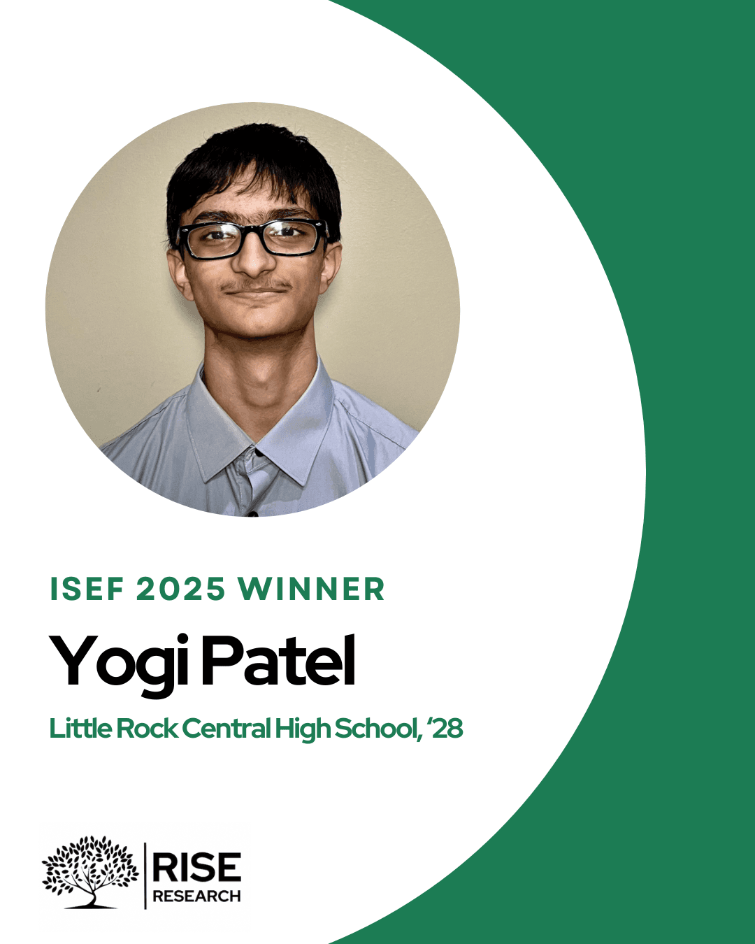 High school student sharing their RISE Global experience through the RISE Research Program