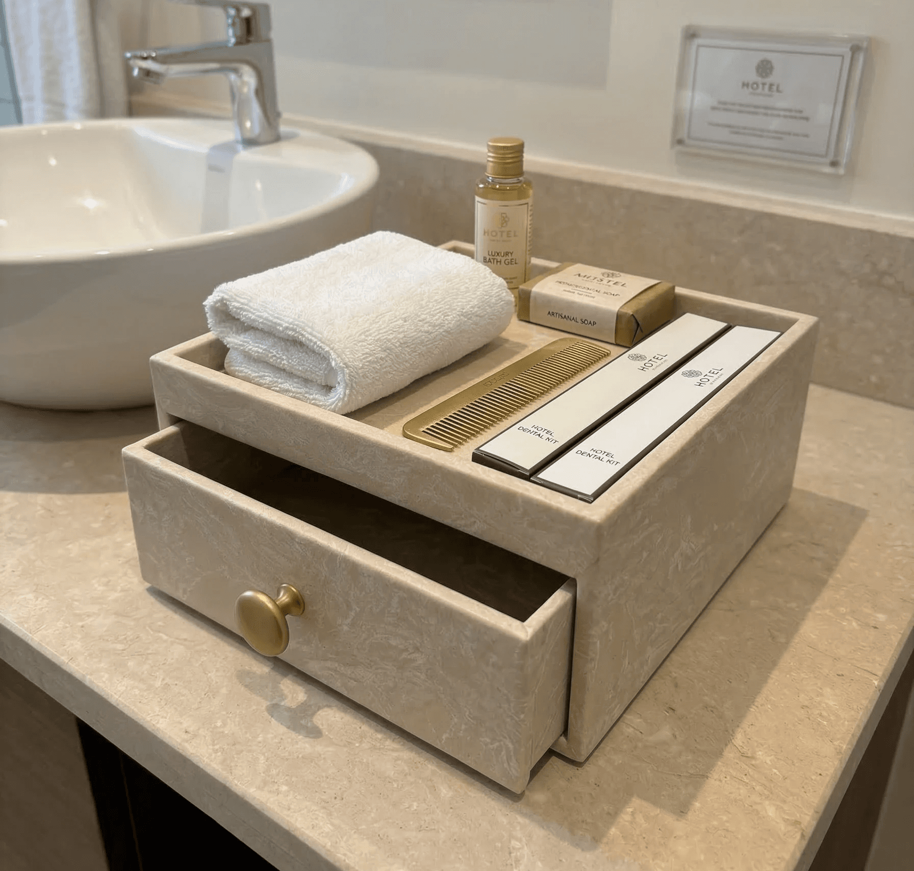 Bathroom amenity drawer