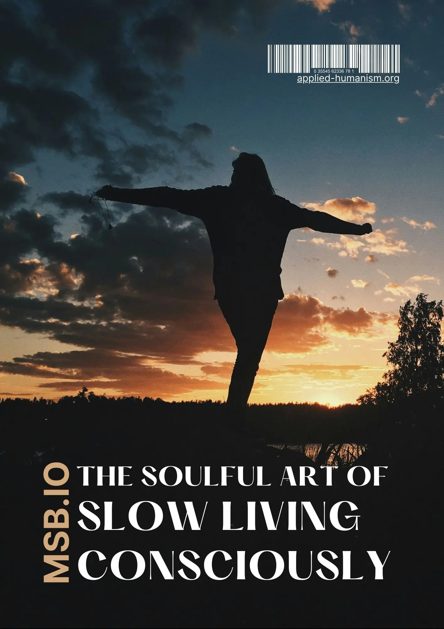 Silhouette of a person at sunset, representing the soulful art of slow living and consciously green real estate in France and Portugal.