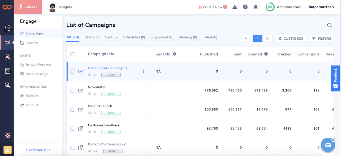 Netcore cloud interface