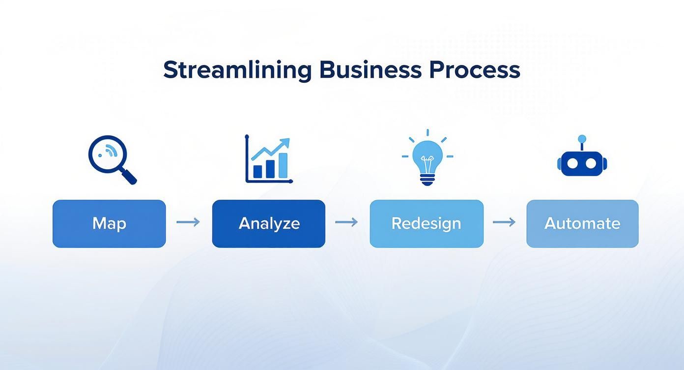 Infographic about how to streamline business processes