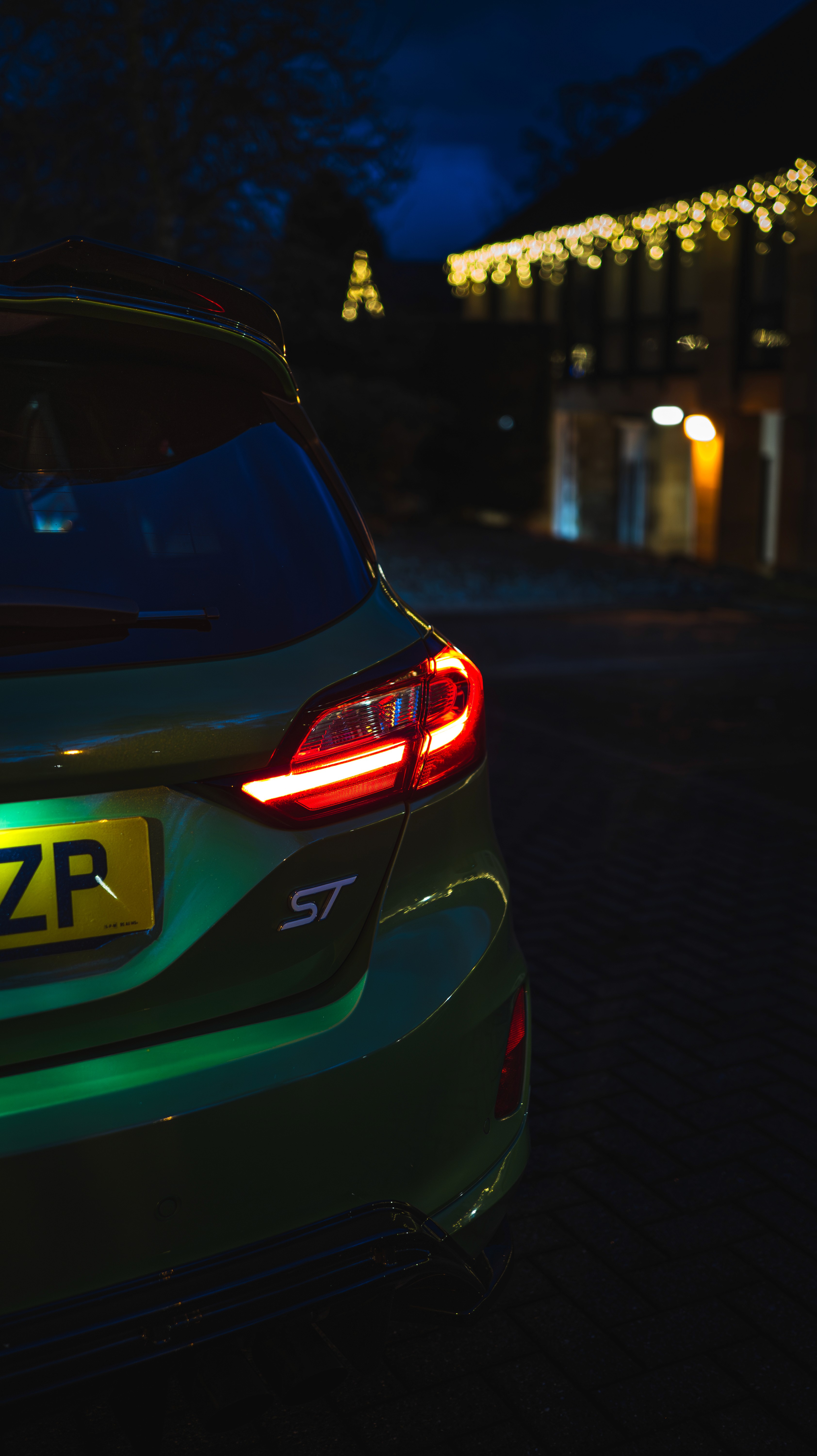 Fiesta st back shot at night