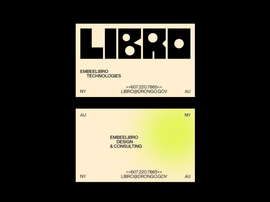 Front and Back Designs of Business Cards