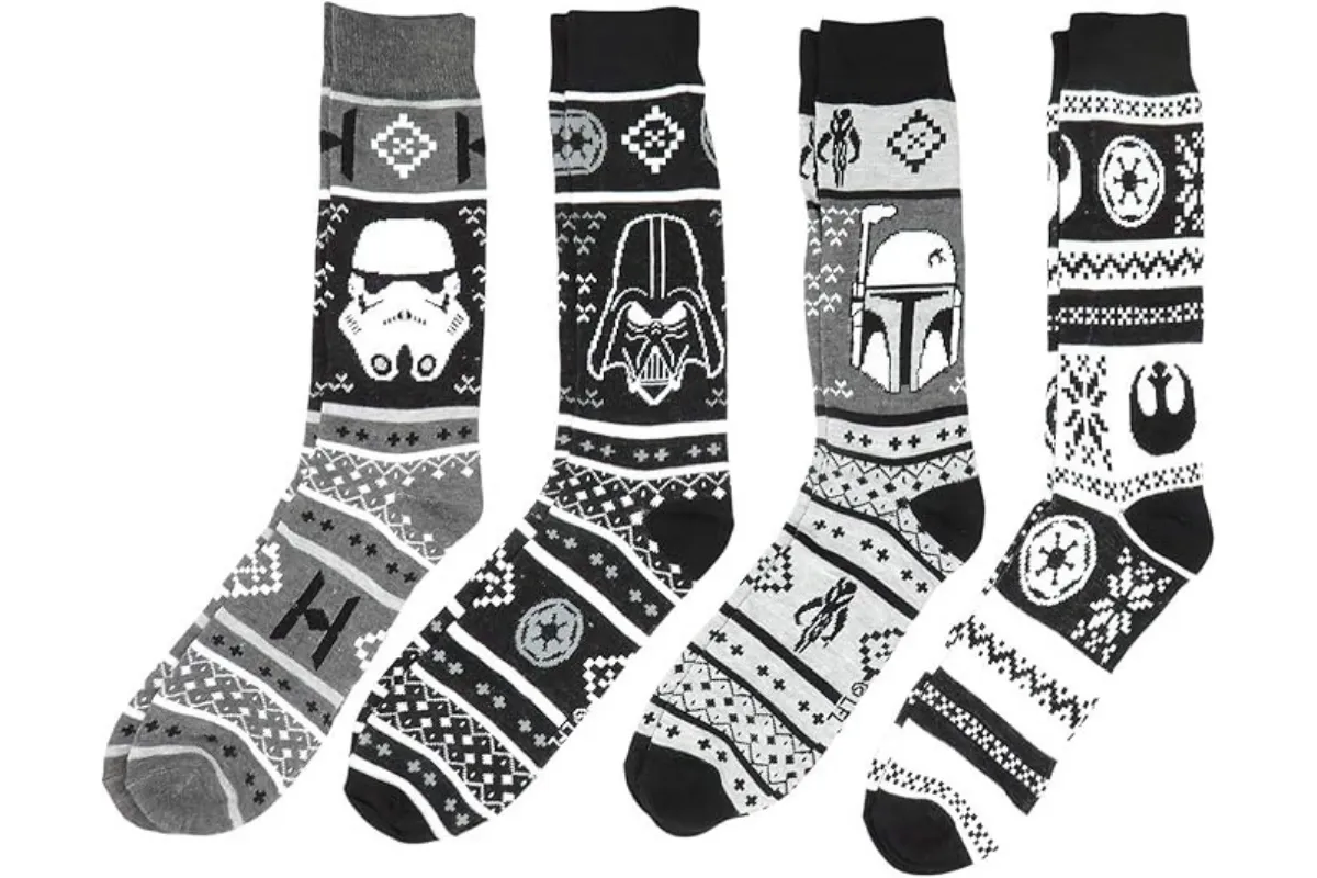 Four pairs of Star Wars-themed socks