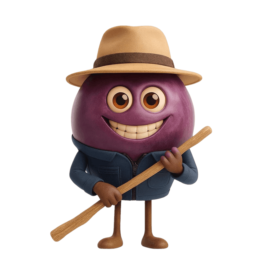 Nero d’Avola grape berry illustration for wine education.