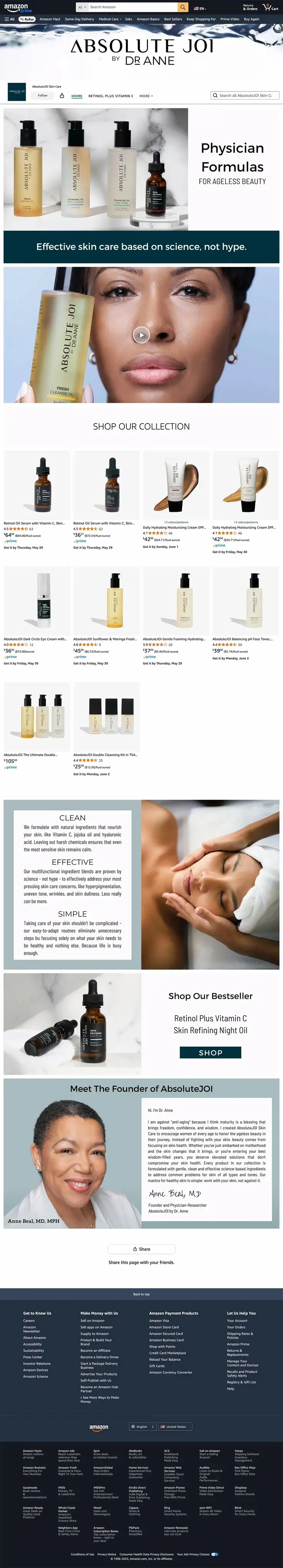 Absolute Joi Amazon Home Page
