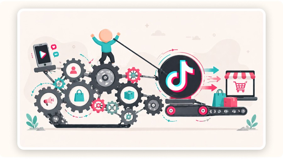 Gear and TikTok Logo