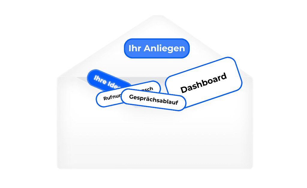 Envelope containing recommendations like “Fix churn spike” and “Action,” symbolizing actionable insights.