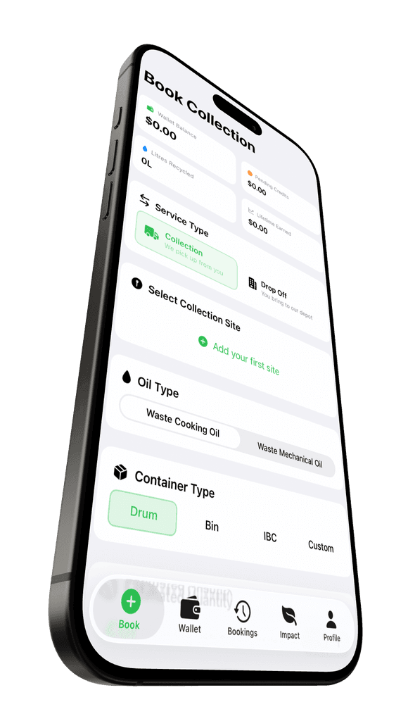 Oil Recycling app display image