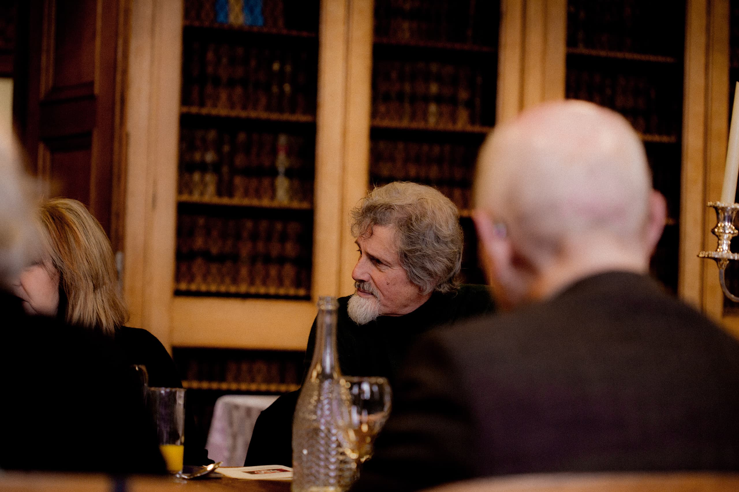 A group of people talking