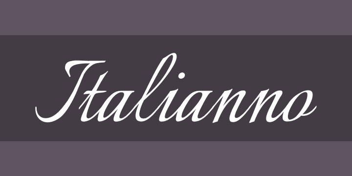 Italiano script font