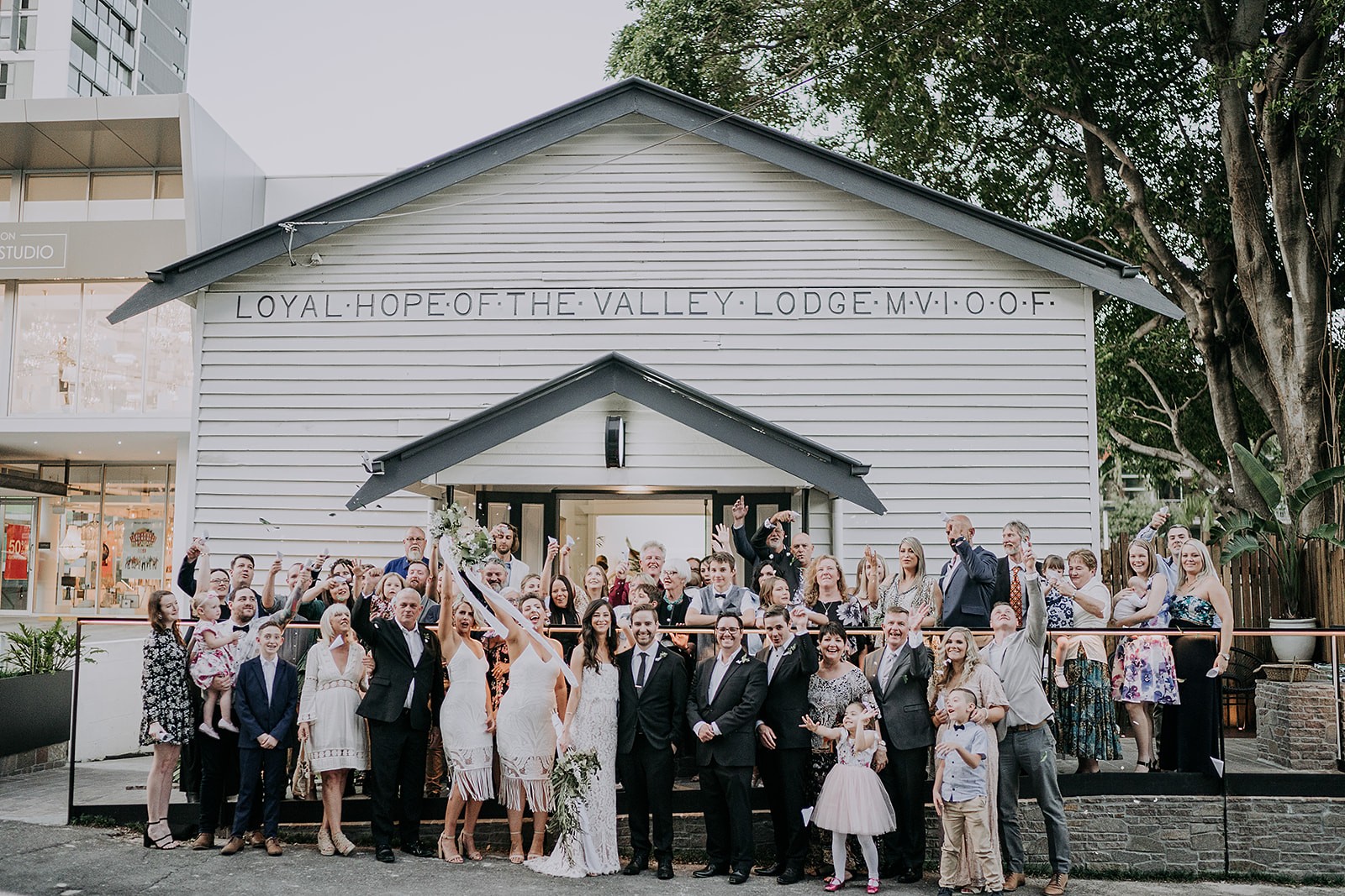All Wedding Guests Outside of Loyal Hope