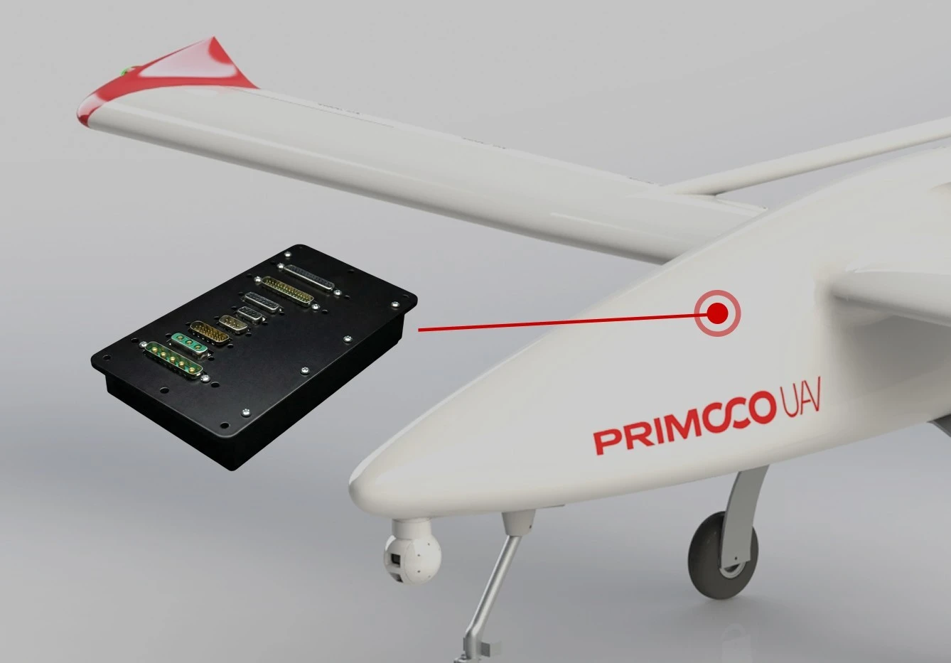 Fly Henry Servo Box located on a primoco UAV.
