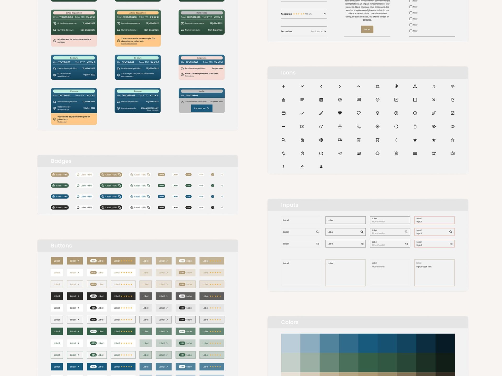 Design system Ultra Premium Direct - Thibaut Marchand UX designer Freelance