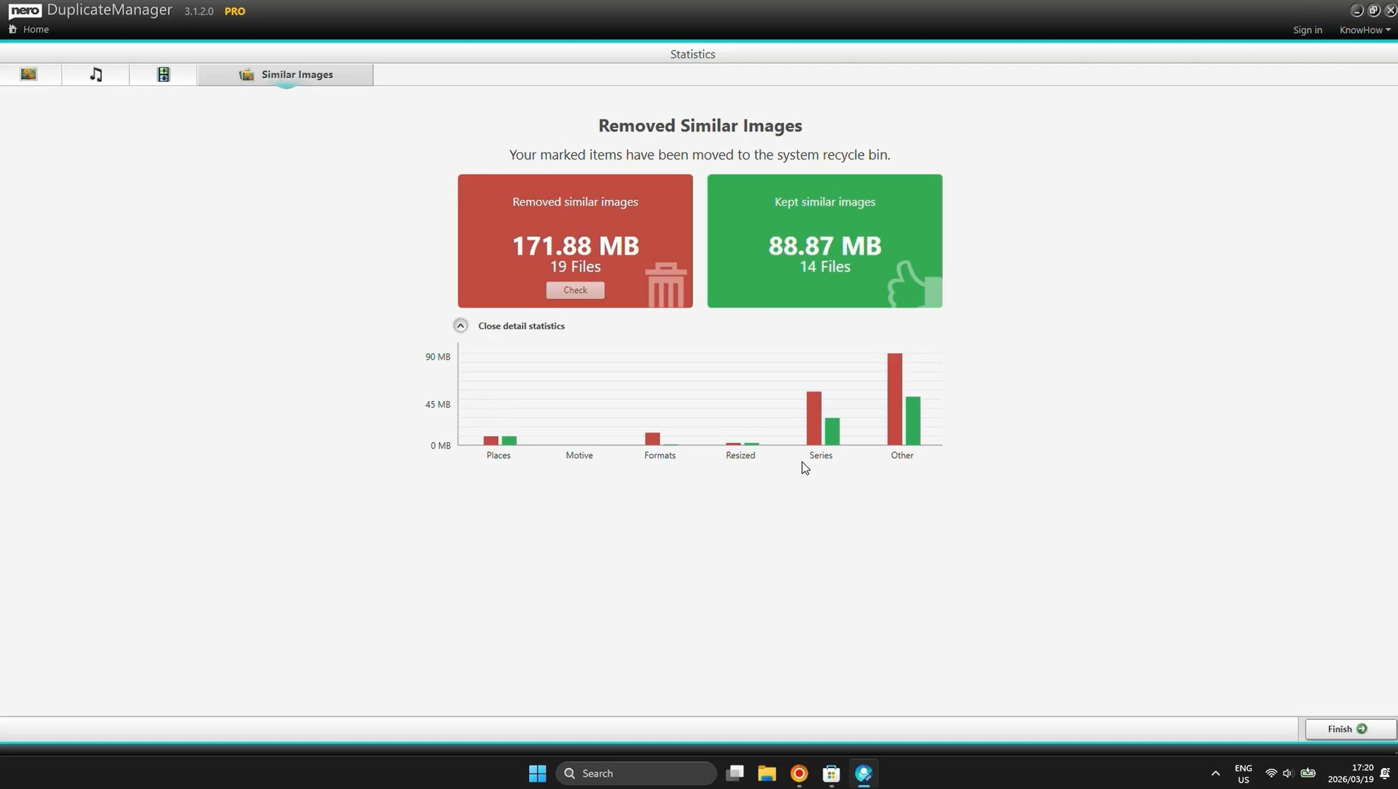 Duplicate Cleaner Statistics