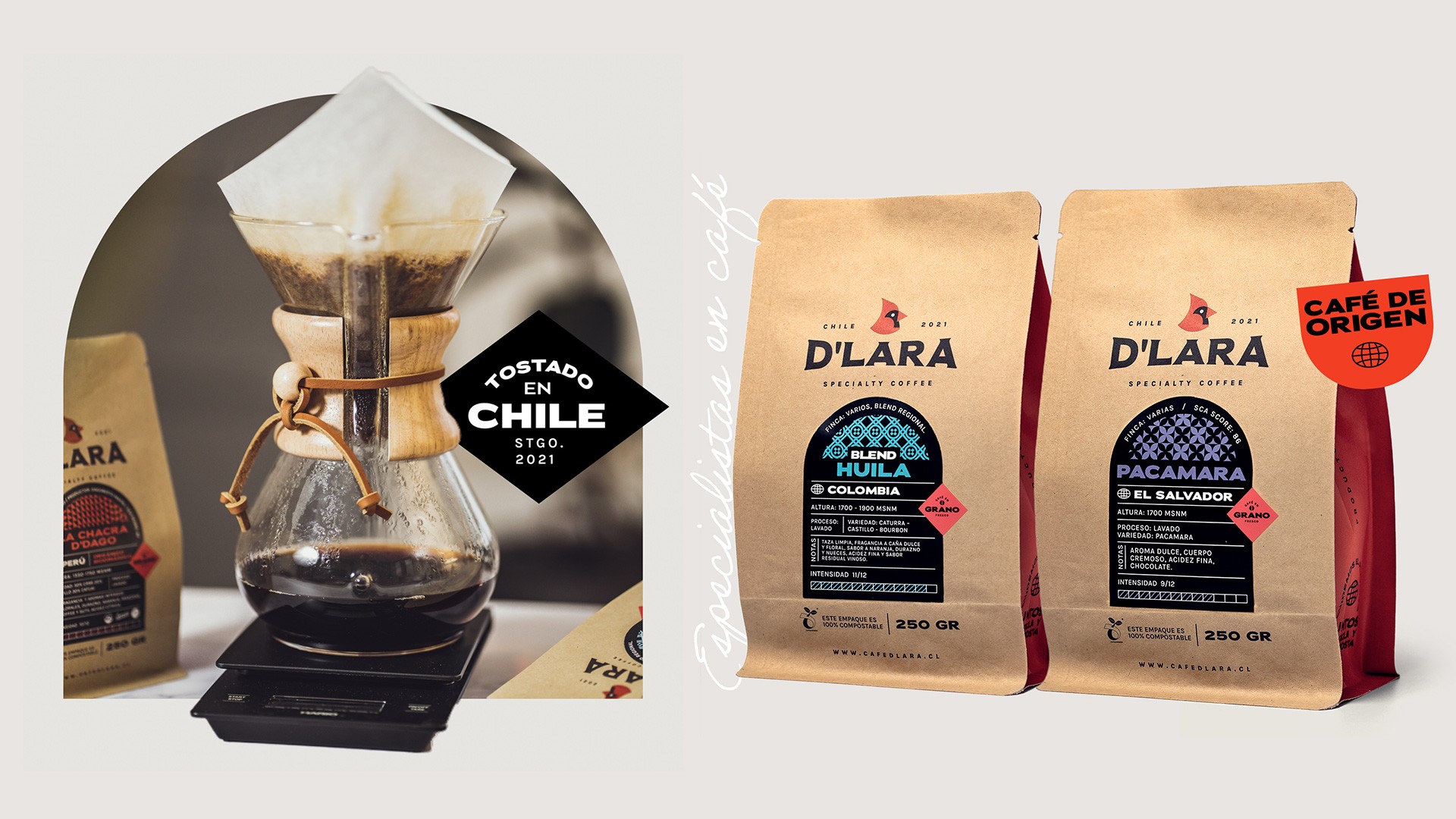 Identidad de marca diferenciadora para Café D’Lara – Lagom Studio, especialistas en branding de cafés.